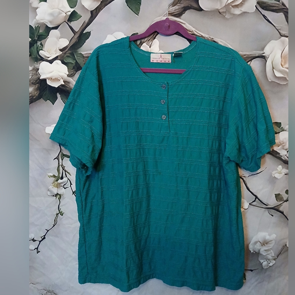 American Weekend Women's Teal Top